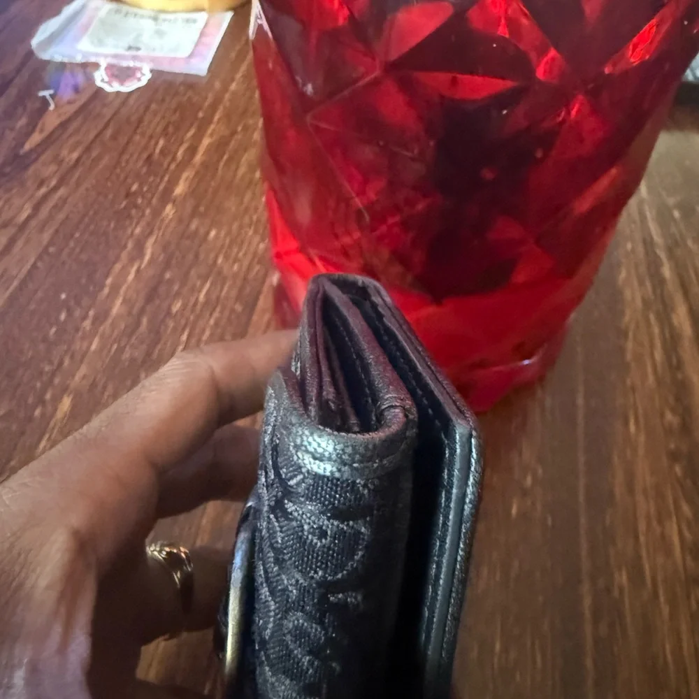 Dior Black Textured Wallet